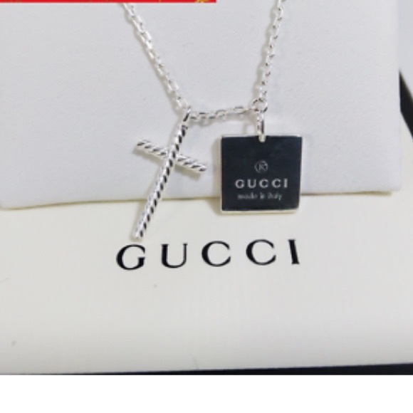 24 HR SALE❗️Gucci Square charm & Cross necklace - Picture 2 of 8